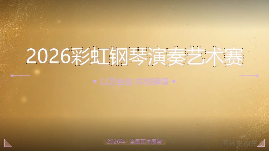2026彩虹钢琴演奏艺术赛