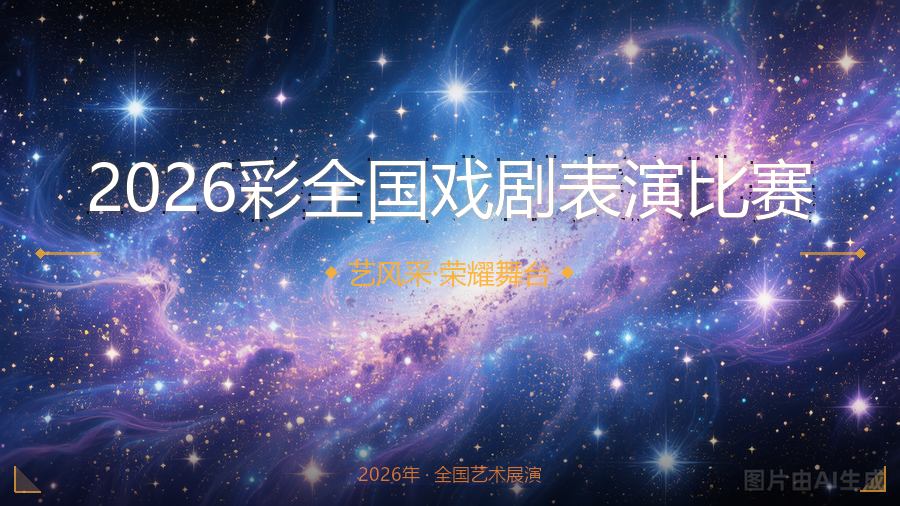 2026彩全国戏剧表演比赛
