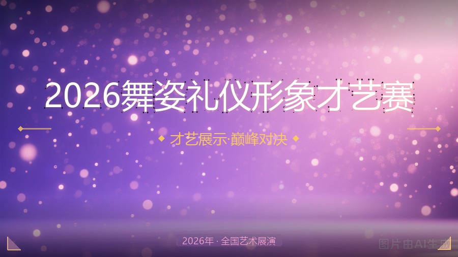 2026舞姿礼仪形象才艺赛